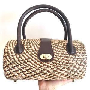 Rattan basket purse